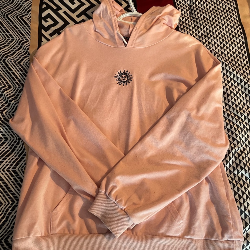 SHEIN Pink Hoodie with Sun Design